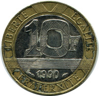 10 FRANCS 1990 FRANKREICH FRANCE Französisch Münze BIMETALLIC #AZ388.D.A - 10 Francs