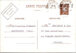 FRANCE ENTIER POSTAL  512-CP1 - TYPE PETAIN 80c - Kaartbrieven