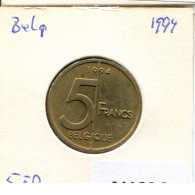5 FRANCS 1994 FRENCH Text BELGIUM Coin #AU696.U.A - 5 Francs