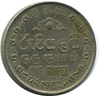 1 RUPEE 1982 SRI LANKA Münze #AZ226.D.A - Sri Lanka