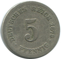 5 PFENNIG 1875 G ALEMANIA Moneda GERMANY #AE626.E.A - 5 Pfennig