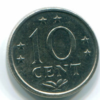 10 CENTS 1978 NETHERLANDS ANTILLES Nickel Colonial Coin #S13540.U.A - Netherlands Antilles