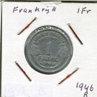 1 FRANC 1946 B FRANKREICH FRANCE Französisch Münze #AM547.D.A - 1 Franc