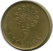 5 ESCUDOS 1991 PORTUGAL Moneda #AR112.E.A - Portugal