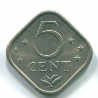 5 CENTS 1974 ANTILLES NÉERLANDAISES Nickel Colonial Pièce #S12213.F.A - Netherlands Antilles