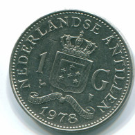 1 GULDEN 1978 NIEDERLÄNDISCHE ANTILLEN Nickel Koloniale Münze #S12026.D.A - Antilles Néerlandaises