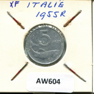 5 LIRE 1955 R ITALIE ITALY Pièce #AW604.F.A - 5 Liras