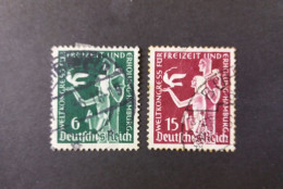 GERMANY ALLEMAGNE EMPIRE DEUTSCHES III REICH 1936 CONGRESSO INTERNAZIONALE DEL TEMPO LIBERO AD AMBU CAT. YVERT N.577/578 - Used Stamps