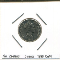 5 CENTS 1996 NEUSEELAND NEW ZEALAND Münze #AS235.D.A - Nouvelle-Zélande