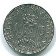 1 GULDEN 1980 NIEDERLÄNDISCHE ANTILLEN Nickel Koloniale Münze #S12035.D.A - Netherlands Antilles