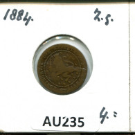 1 CENT 1884 NEERLANDÉS NETHERLANDS Moneda #AU235.E.A - 1849-1890: Willem III.