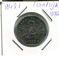 2 FRANCS 1979 FRANKREICH FRANCE Semeuse Französisch Münze #AN364.D.A - 2 Francs