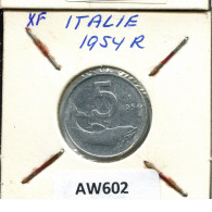 5 LIRE 1954 R ITALY Coin #AW602.U.A - 5 Lire