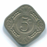 5 CENTS 1967 ANTILLAS NEERLANDESAS Nickel Colonial Moneda #S12477.E.A - Antilles Néerlandaises