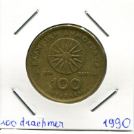 100 DRACHMES 1990 GRIECHENLAND GREECE Münze #AK482.D.A - Grèce