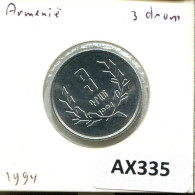 3 DRAM 1994 ARMENIA Moneda #AX335.E.A - Armenia