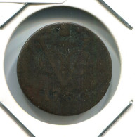 1766 UTRECHT VOC DUIT IINDES NÉERLANDAIS NETHERLANDS NEW YORK COLONIAL PENNY #VOC1777.10.F.A - Dutch East Indies