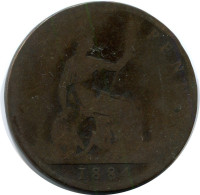 PENNY 1884 UK GBAN BRETAÑA GREAT BRITAIN Moneda #AZ776.E.A - D. 1 Penny