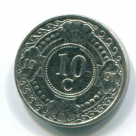 10 CENTS 1991 ANTILLAS NEERLANDESAS Nickel Colonial Moneda #S11322.E.A - Antilles Néerlandaises