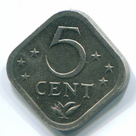 5 CENTS 1980 NETHERLANDS ANTILLES Nickel Colonial Coin #S12336.U.A - Netherlands Antilles