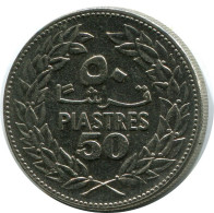 50 PIASTRES 1975 LIRANON LEBANON Münze #AH790.D.A - Lebanon