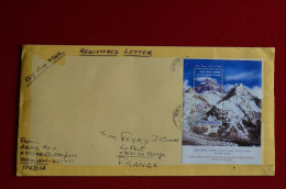 India Registered Mail To France Everest Himalaya Mountaineering Escalade - Escalada