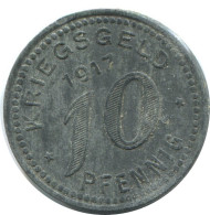 10 PFENNIG 1917 STADT BARMEN ALEMANIA Moneda GERMANY #AD600.9.E.A - 10 Pfennig
