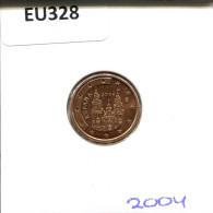1 EURO CENT 2004 SPAIN Coin #EU328.U.A - España