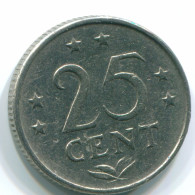 25 CENTS 1971 ANTILLES NÉERLANDAISES Nickel Colonial Pièce #S11567.F.A - Netherlands Antilles