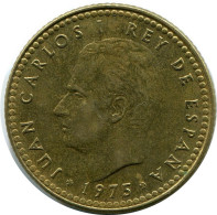 1 PESETA 1975 SPANIEN SPAIN Münze #AR165.D.A - 1 Peseta