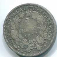 2 FRANCS 1873 A (Small A) FRANCIA CERES Low Mintage PLATA VF+ #FR1070.44.E.A - 2 Francs