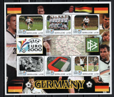 Sierra Leone 2000 Football Soccer, UEFA European Championship Sheetlet German Team MNH - UEFA European Championship