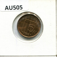 5 CENTS 1982 NETHERLANDS Coin #AU505.U.A - 1980-2001 : Beatrix