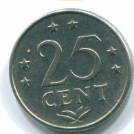 25 CENTS 1971 NETHERLANDS ANTILLES Nickel Colonial Coin #S11588.U.A - Netherlands Antilles