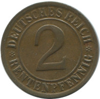 2 RENTENPFENNIG 1923 G ALLEMAGNE Pièce GERMANY #AE290.F.A - 2 Renten- & 2 Reichspfennig