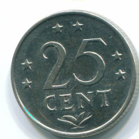 25 CENTS 1971 NETHERLANDS ANTILLES Nickel Colonial Coin #S11576.U.A - Antillas Neerlandesas