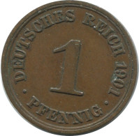 1 PFENNIG 1901 A DEUTSCHLAND Münze GERMANY #AE587.D.A - 1 Pfennig