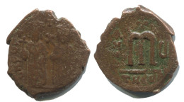 FLAVIUS JUSTINUS II FOLLIS Authentique Antique BYZANTIN Pièce 8.2g/29m #AB316.9.F.A - Byzantinische Münzen