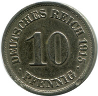 10 PFENNIG 1915 A DEUTSCHLAND Münze GERMANY #DB922.D.A - 10 Pfennig