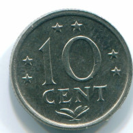 10 CENTS 1981 ANTILLAS NEERLANDESAS Nickel Colonial Moneda #S13747.E.A - Antilles Néerlandaises