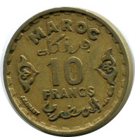 10 FRANCS 1951 MOROCCO Mohammed V Münze #AH843.D.A - Maroc