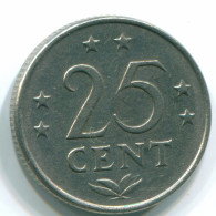 25 CENTS 1970 NIEDERLÄNDISCHE ANTILLEN Nickel Koloniale Münze #S11474.D.A - Netherlands Antilles