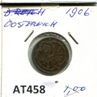 2 HELLER 1906 AUSTRIA Moneda #AT458.E.A - Autriche
