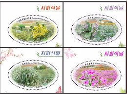 2024 KOREA COVER PLANTS FLOWER STAMP 4V - Korea, North