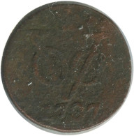 1737 HOLLAND VOC DUIT INDES NÉERLANDAIS NETHERLANDS NEW YORK COLONIAL PENNY #VOC1293.9.F.A - Niederländisch-Indien