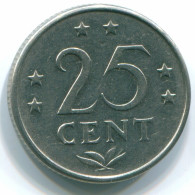 25 CENTS 1970 NETHERLANDS ANTILLES Nickel Colonial Coin #S11465.U.A - Antilles Néerlandaises