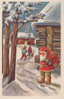 PÈRE NOËL NOËL Fêtes Voeux Vintage Carte Postale CPSMPF #PAJ461.A - Santa Claus