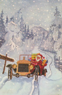 WEIHNACHTSMANN SANTA CLAUS WEIHNACHTSFERIEN Vintage Postkarte CPSMPF #PAJ452.A - Santa Claus
