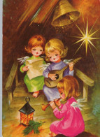 ANGEL CHRISTMAS Holidays Vintage Postcard CPSM #PAG973.A - Angels