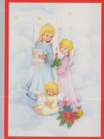 ENGEL WEIHNACHTSFERIEN Feiern & Feste Vintage Ansichtskarte Postkarte CPSM #PAG967.A - Angels